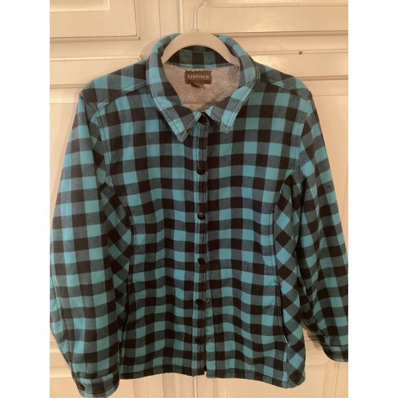 Lincoln Outfitters Plaid Flannel Boyfriend Shirt Shacket Sz 2XL Blue - Picture 2 of 7